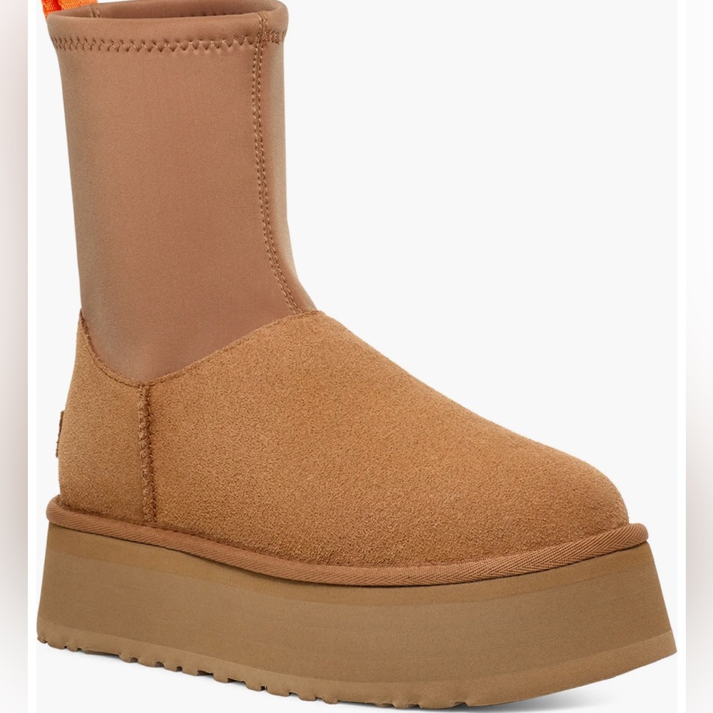 Ugg classic Dipper platform boots size 9 in chestnut worn once women NO BOX.